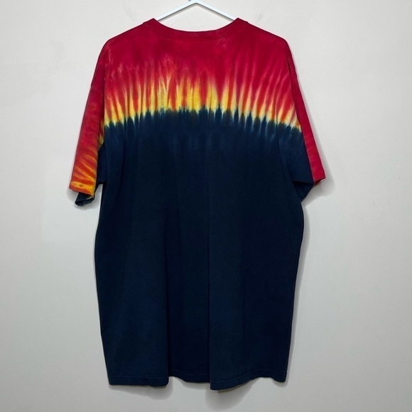 Vintage 90s Tie Dye Dragon T Shirt Embroidered - Picture 2 of 5